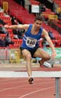 Johnny Taylor on his way to winning the 3000 metres steeplechase, 2012 North Eastern Championships.
